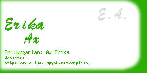 erika ax business card